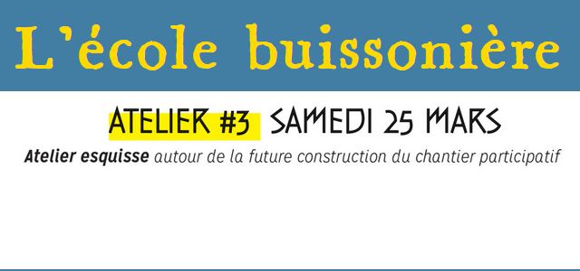 Atelier d&rsquo;urbanisme participatif : nouvel atelier le samedi 25 mars 2017